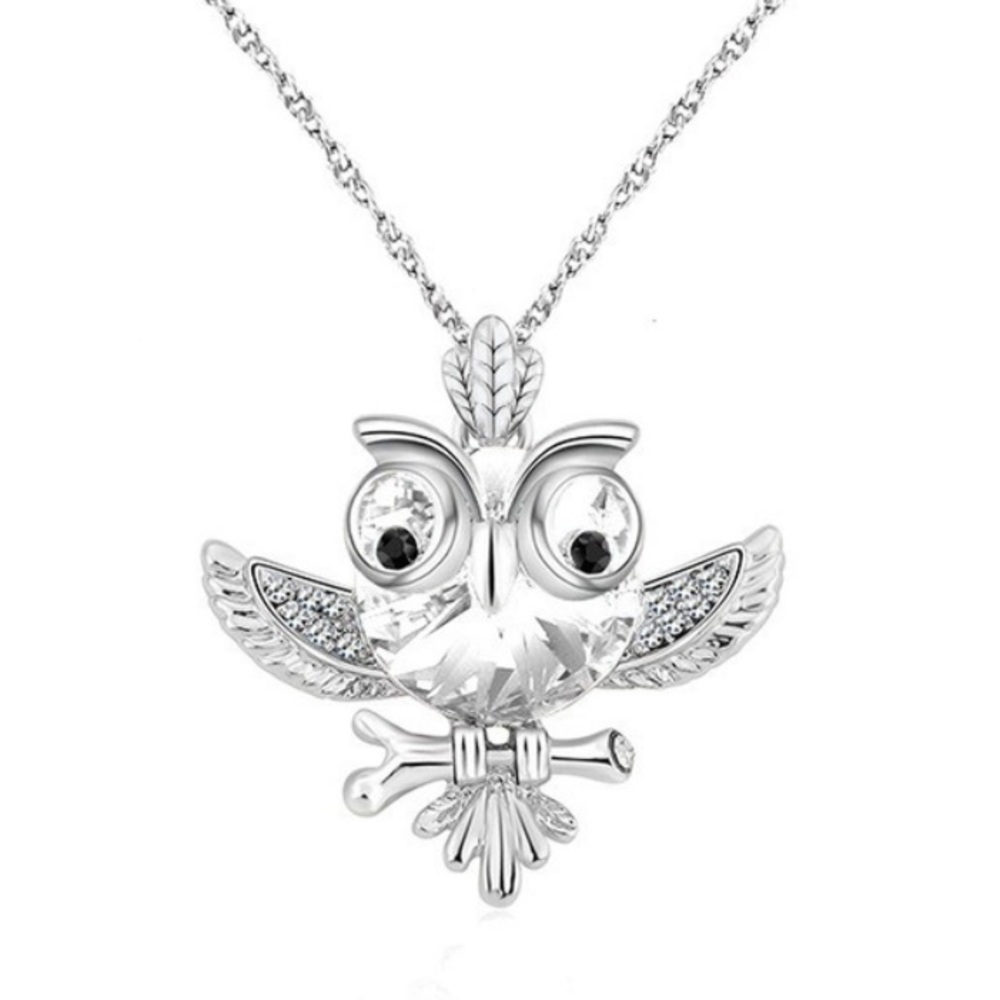 White Owl Necklace